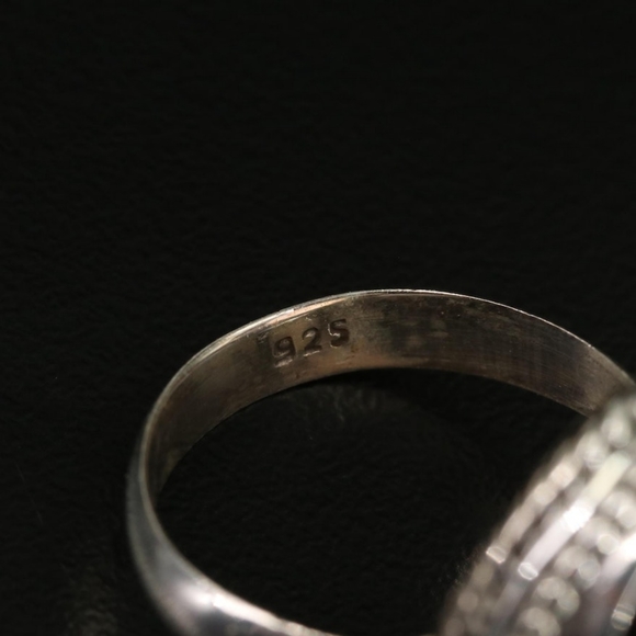 Sterling Silver Smoky Quartz Oval Cocktail Ring, Size 7 - Picture 4 of 6